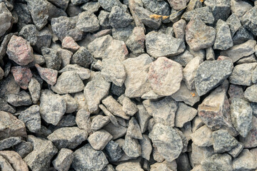 Granite gravel texture. White pebbles stone background,landscape concept pattern