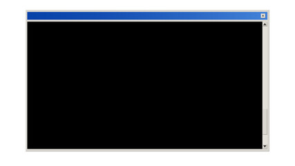Retro style blank dialog box window interface.