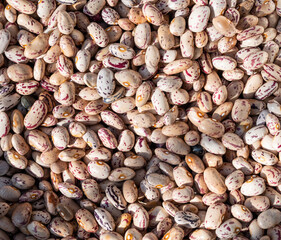 Closeup of a pile of beans
