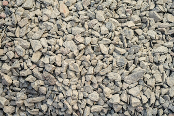 Granite gravel texture. White pebbles stone background,landscape concept pattern