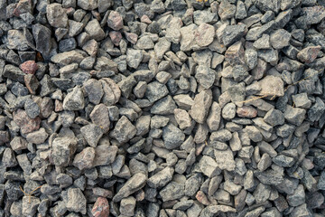 Granite gravel texture. White pebbles stone background,landscape concept pattern