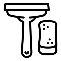 Car windscreen wash tool icon. Outline car windscreen wash tool vector icon for web design isolated on white background