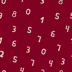 Seamless pattern of number set
