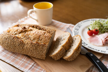 セサミパンの軽食