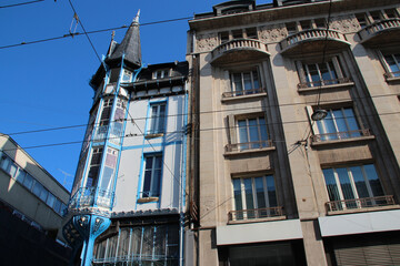 Fototapeta na wymiar art nouveau building in nancy in lorraine (france) 