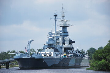 Schlachtschiff auf dem Fluss Cape Fear River, Wilmington, North Carolina