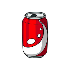 Refreshment. Drink icon. Doodle cartoon, vector illustration.