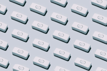 Switch button isolated on grey background