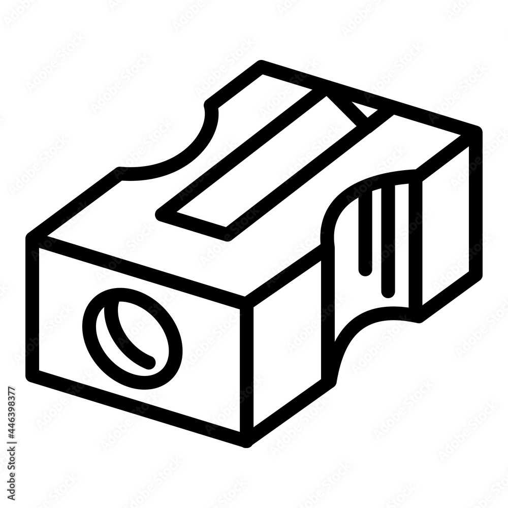 Poster sharpener icon. outline sharpener vector icon for web design isolated on white background