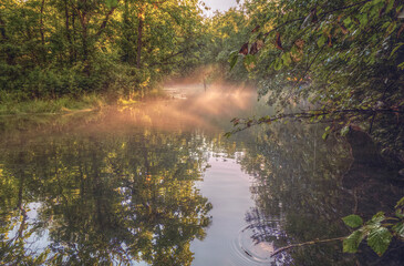 lake in the forest, Blue Lake, Kazan, Russia