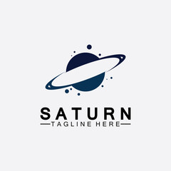 Planet Saturn logo vector illustration design. Planet logo template. Space logo vector © Sunar