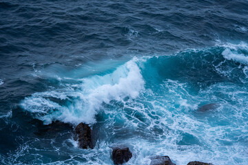 Fototapeta na wymiar Ocean waves of stunning beauty. Concept: pacification, element, peace