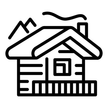 recommend clip art: Mountains cabana icon. Outline mountains cabana vector icon for web design isolated on white background