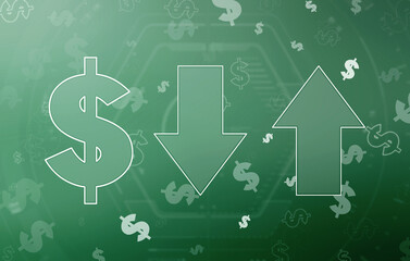 2d rendering usd Dollar symbol 