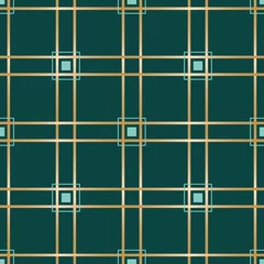 Photo sur Plexiglas Vert Modèle sans couture vert sarcelle d& 39 or de vecteur
