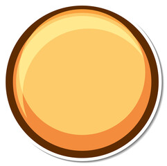 Sticker circle shape on white background