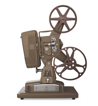 Old Cinema Projector Isolated