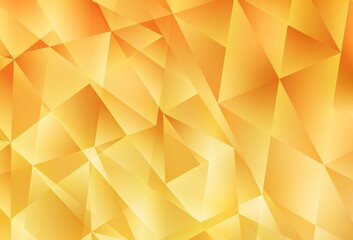 Light Yellow vector abstract polygonal background.