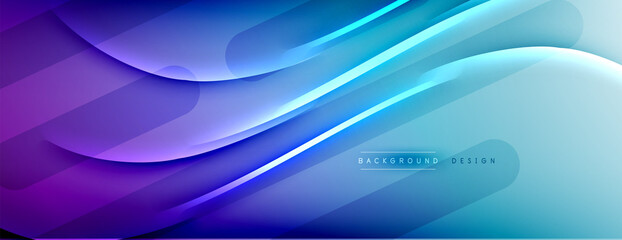 Abstract background. Shadow lines on bright shiny gradient background.