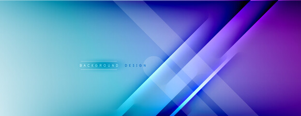 Fototapeta premium Abstract background. Shadow lines on bright shiny gradient background.