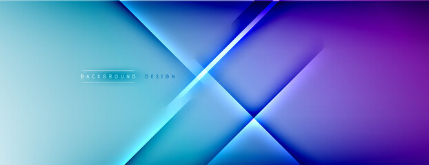 Fototapeta premium Abstract background. Shadow lines on bright shiny gradient background.