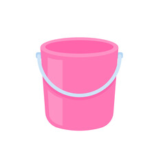 Cleaning water tank vector. Plastic bucket for mopping the floor