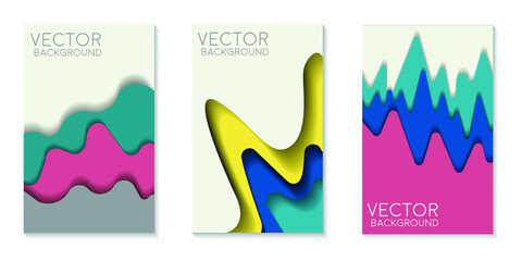 colorful contour cover page vector background