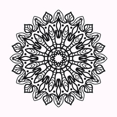 Circular pattern mandala art decoration elements