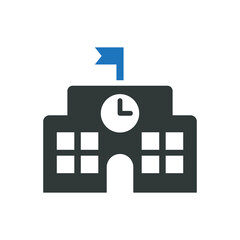Obraz premium University school icon vector graphic illustration