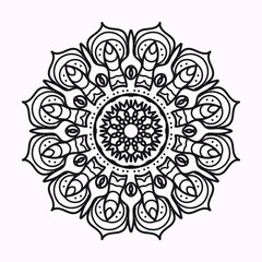 Circular pattern mandala art decoration elements