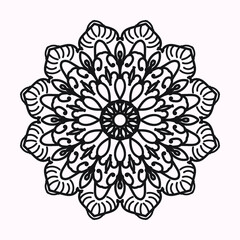 Circular pattern mandala art decoration elements