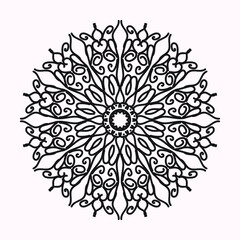 Circular pattern mandala art decoration elements