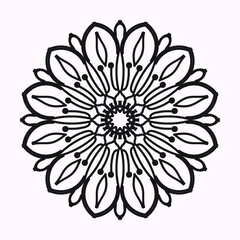 Circular pattern mandala art decoration elements