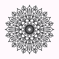 Circular pattern mandala art decoration elements