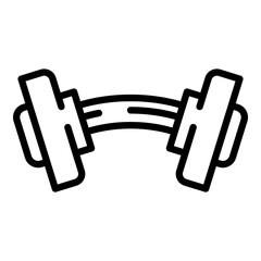 Damaged dumbbell icon. Outline damaged dumbbell vector icon for web design isolated on white background