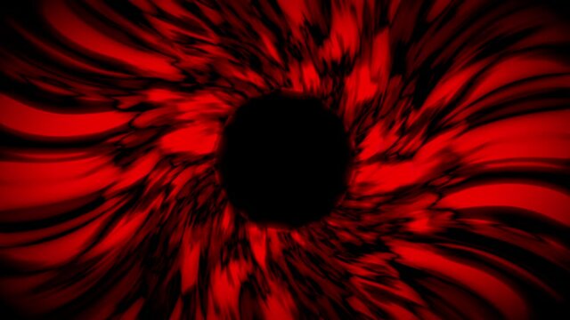 Computer Graphic Footage Of A Dark Swirl Emitting Red Aura (LOOP)