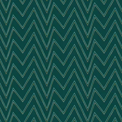 Zelfklevend Fotobehang Groen Vector gouden blauwgroen chevrons groen naadloos patroon