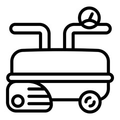 Pool compressor icon. Outline pool compressor vector icon for web design isolated on white background