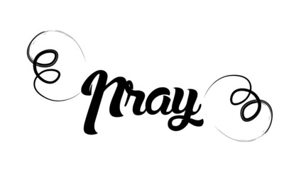 Christianity Symbol of Jesus Christ, Natural Brush Strokes with rough edges, Silhouette outline of cross