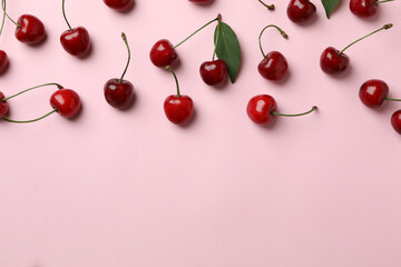 Obraz na płótnie Canvas Concept of sweet berry with red cherry