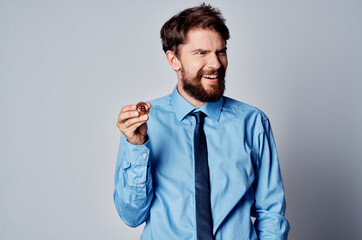 business man cryptocurrency finance office investment