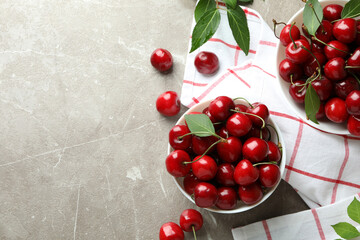 Concept of sweet berry with red cherry