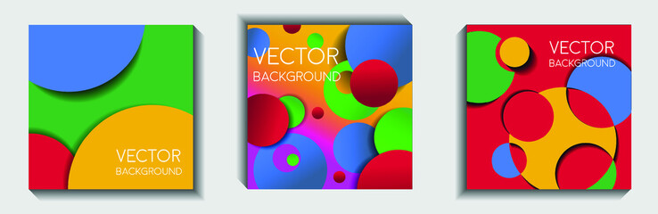 Colorful circles geomestic vector background , cover page 