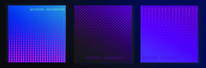 violet and blue geometric hafltone  ,3d illudtration texture vector background,cover page