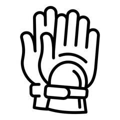 Diving gloves icon. Outline diving gloves vector icon for web design isolated on white background