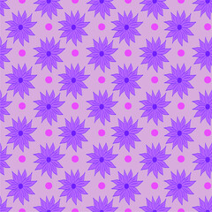 Floral retro meadow seamless pattern
