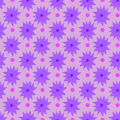 Floral retro meadow seamless pattern