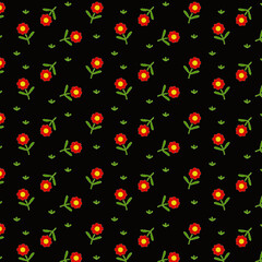 Flowers Background Pattern | Seamless pattern with flowers