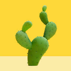 3d trendy cactus plant © HstrongART