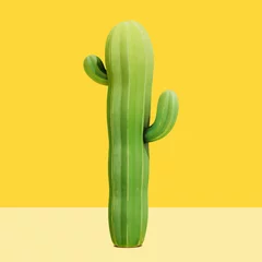 Foto op Canvas 3d trendy cactus plant © HstrongART